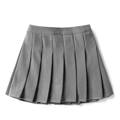 Jupe fille JS One mini jupe patineuse tennis taille haute Gris