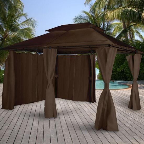 Tonnelle De Jardin En Tissu Brun 4 X 3 M Achat Vente Tonnelle Barnum Tonnelle De Jardin En Tissu A Prix Reduit 3662860063921 Cdiscount