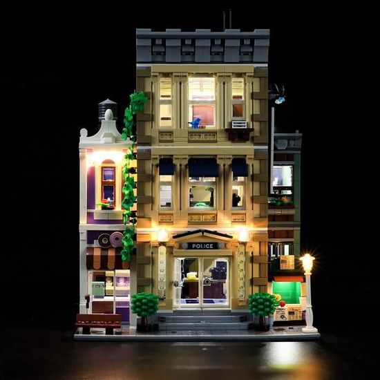 YEABRICKS LED Light pour Lego-10278 Creator Expert Police Station Modele de Blocs de Construction (Ensemble Lego Non Inclus)