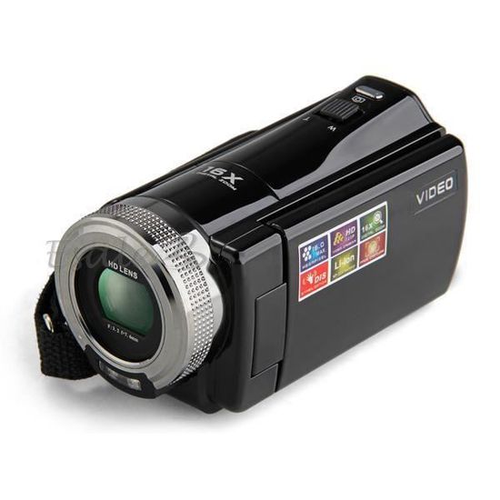 Caméscope Numérique LUCKYCAM HD 1080P 16MP - Écran LCD 2,7" - Neuf