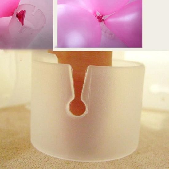 Lot De 50 Clips Pour Arche De Ballons - Diamètre 6.3 Cm - Pour Créer Arches, Colonnes, Décoration Fête - Blanc - 11