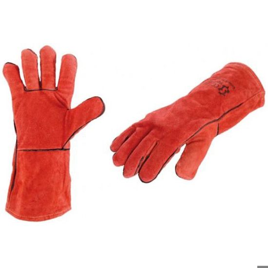 Gants de soudeur WELDER cousu avec fil Kevlar® rouge longueur 35cm