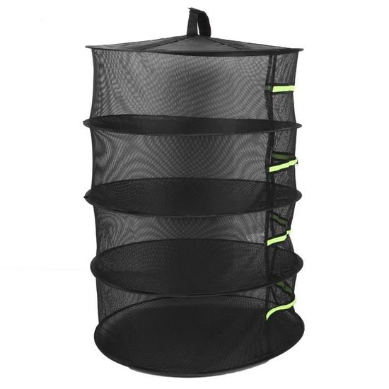 ZeYou Filet De Séchage Suspendu 4 Niveaux - Grand Panier Suspendu Pour Herbes, Fleurs, Légumes, Fruits Et Plantes - Séchage Naturel Efficace