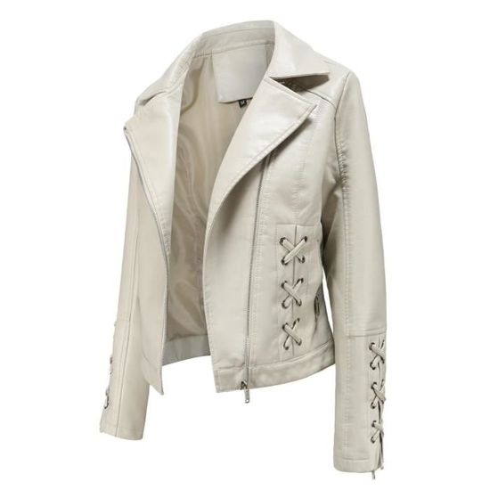 Valin Veste Cuir Femme Fermeture éclair Veste Motard Similicuir Slim Revers Court Veste,S,C5091N Valin Veste Cuir Femme Fermeture éclair Veste Motard Similicuir Slim Revers Court Veste,S,C5091N