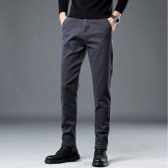 Pantalon décontracté haut de gamme pour hommes Pantalon de costume Pantalon crayon slim élastique jeans droits pour hommes