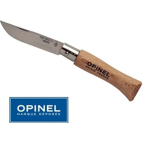 COUTEAU OPINEL N° 4 TRADITION INOX MANCHE 6.5 CM HETRE