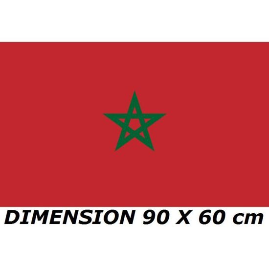 DRAPEAU 90 X 60 cm MAROC MAROCAIN No Fanion Maillot écharpe Casquette
