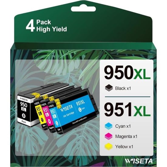 Confezione 4 Cartucce Compatibili HP 950 XL E 951 XL Nero, Ciano, Magenta, Giallo Per OfficeJet Pro