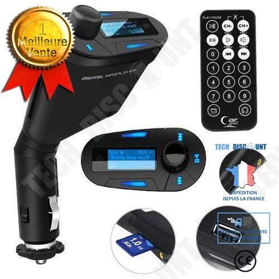 TD® Kit Emetteur FM Lecteur MP3 bluetooth avec USB pour voiture
