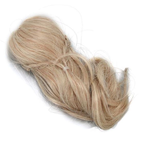 Perruque Longue Cheveux Poupée - Fil Haute Température - Tour De Tête 15-17cm - Neuf