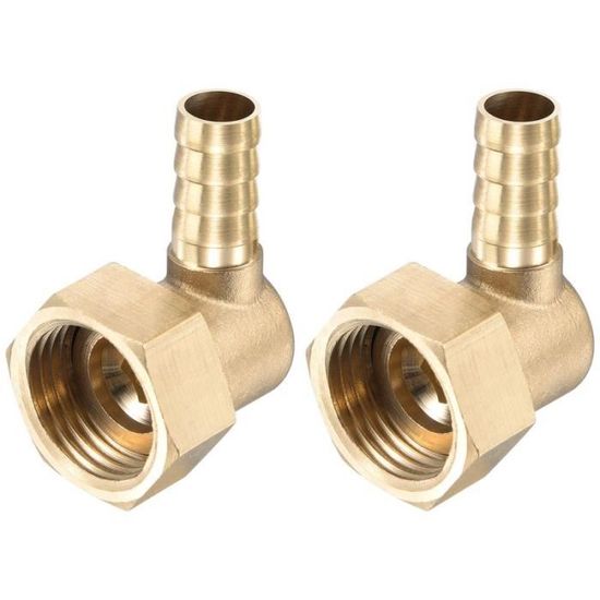 X AUTOHAUX Raccord Cannelé 6mm ID X G1/4" NPT Femelle En Laiton Connecteur Tuyau Voiture 2pcs
