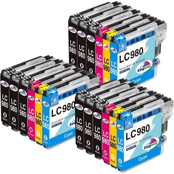 2 Cartuchos De Tinta Amarillo Para Brother DCP-J125, DCP-J315W, MFC-J220