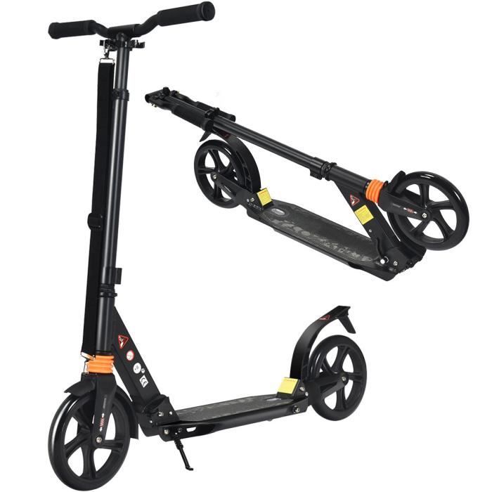 COSTWAY Trottinette Enfant 2 Roues avec Frein Pliable 3 Hauteures Ajustables en Alliage d'Aluminium Charge Max.100KG