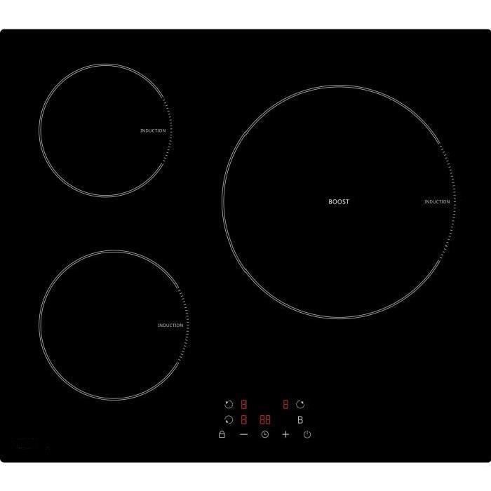PLAQUE DOMINO INDUCTION BLACK 3 FOYERS TRÈS PUISSANT MEGA PROMO