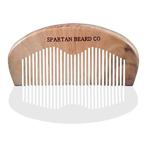 SPARTAN BEARD CO Peigne pour les barbe, en bois naturel