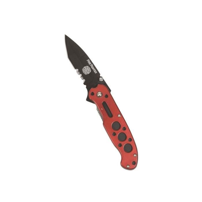 Couteau pliant One-Hand -Fire Fighter- rouge - Miltec Rouge