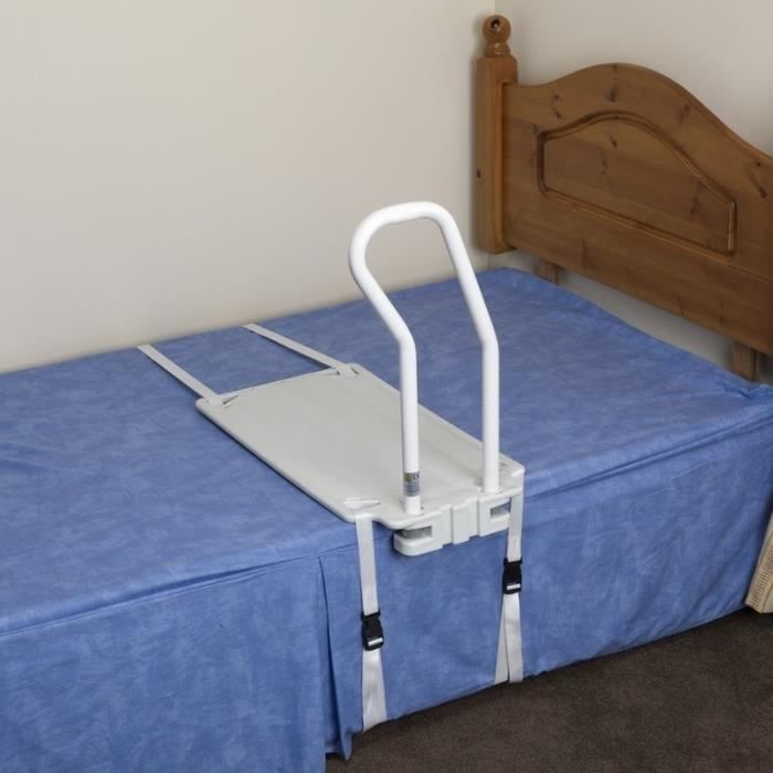 Barre d'appui de lit 2 en 1Avec pieds : Sans Sous le matelas Blanc