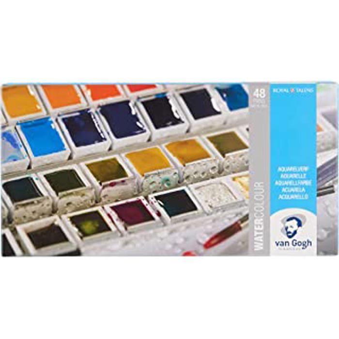 aquarel 48 napjes met penseel