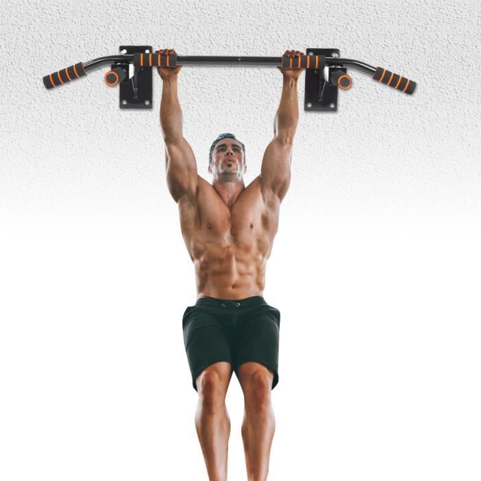 Barre de Musculation Mural à Domicile, Barre de Traction Horizontal Chin-Up avec Poignées Ergonomiques en Mousse pour Maison Gym
