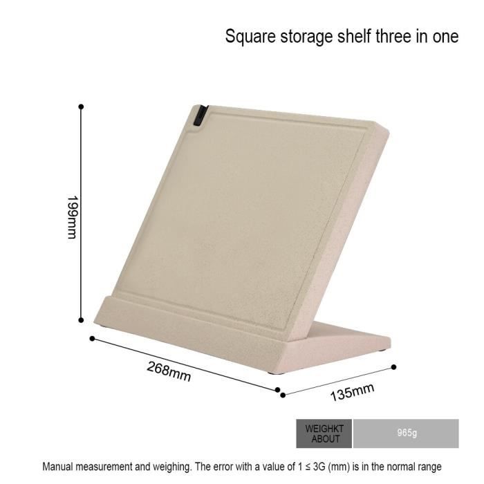 Planche à découper,XYj porte couteau de cuisine magnétique Porte couteau en résine bloc de couteaux, aimant - Type rice rectangle