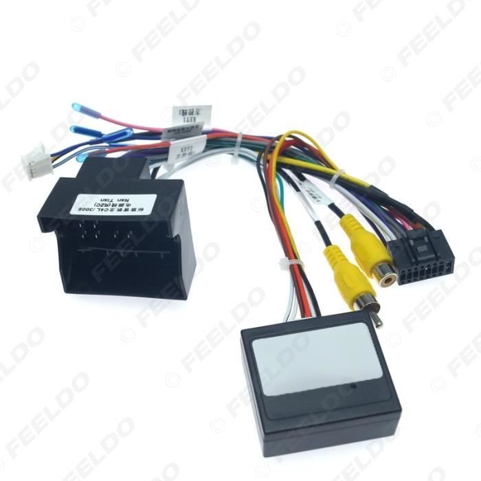 Câble de démarrage,FEELDO câblage stéréo à 16 broches, 1 pièce, pour voiture Peugeot 3008-2008-citroën - Type AB cable -canbus box