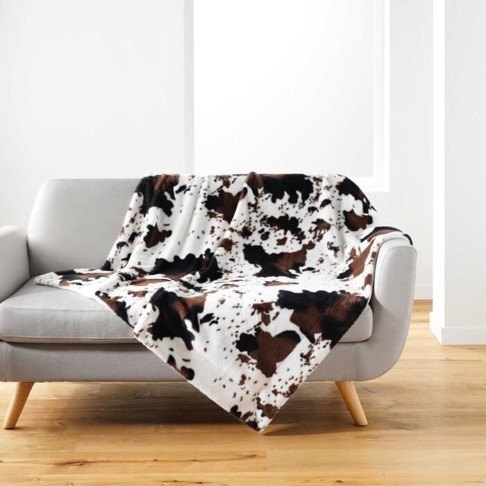 PLAID 125 x 150 CM IMITATION FOURRURE/SHERPA WESTERN