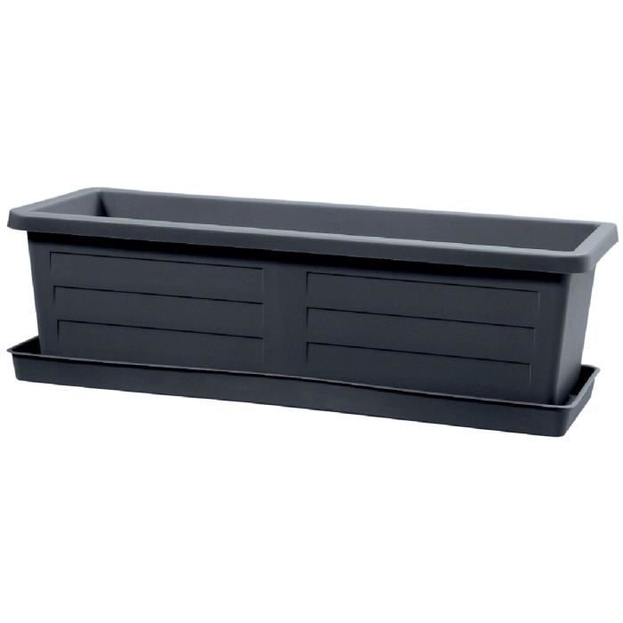 Jardinière Miami Eda - 10 l - Gris foncé