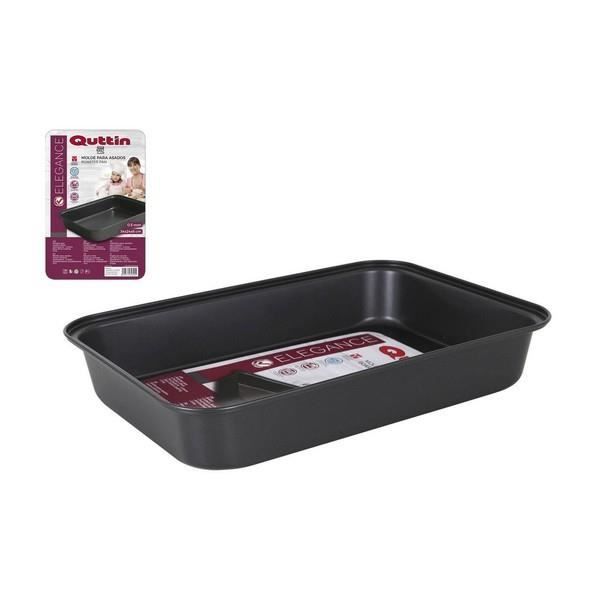 Moule à gateau fabriqué en acier de carbone rectangulaire noir (34 X 24 cm)