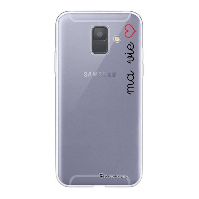 Coque Samsung Galaxy A6 2018 360 intégrale transparente Ma vie Ecriture Tendance Design La Coque Francaise
