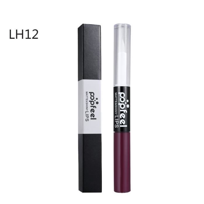 POPFEEL Lips Makeup Matte Lip Gloss Liquid avec liquide hydratant pour femmes, LH12