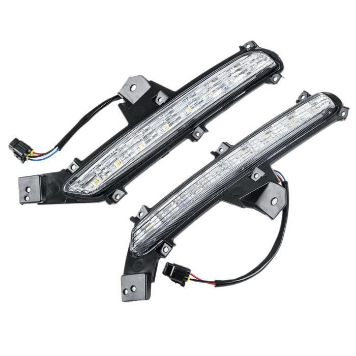Voiture LED Feux de Jour Jaune Clignotant Relais Phare éTanche 12V DRL Antibrouillard pour Kia Rio K2 2015 2016