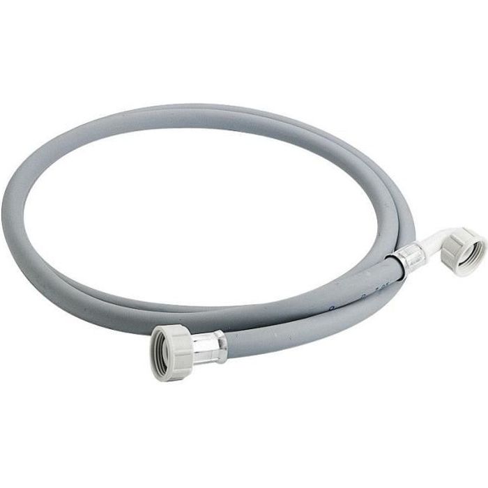 SOMATHERM Flexible d'alimentation de Machine à laver - 5M - Arrivé droite et Sortie coudée 3/4"