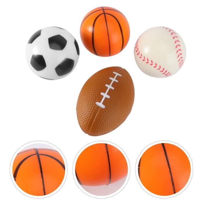 4pcs mini balles de sport anti-stress favorisent les jouets pour enfants soulagement du stress parti (1 pc MINI CAGE - MINI BUT