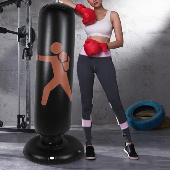 Sac de frappe de boxe sur pied – Sac de frappe gonflable d’excellente qualité et résistant HAN06