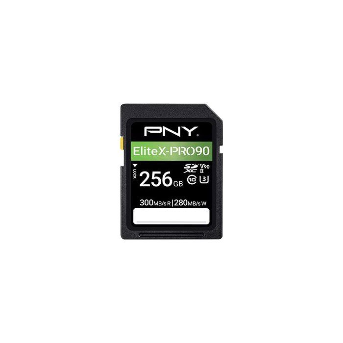 PNY - EliteX-PRO90 - Carte mémoire SDXC - 256 Go - UHS-II - Classe 10 U3 V90
