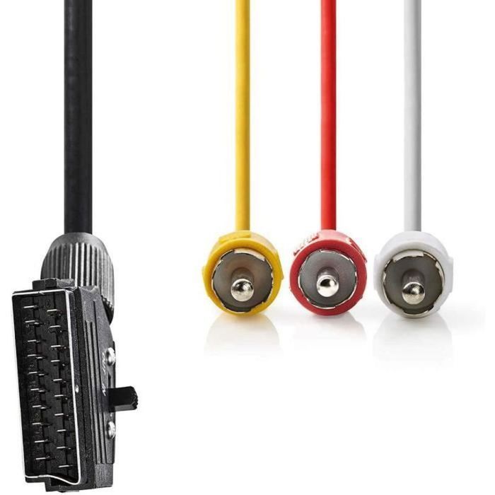 Microsoft Xbox 360 Cable Audio Video AV avec Adaptateur Peritel Officiels