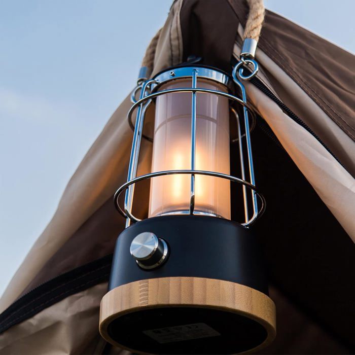 Lampe de camping rechargeable batterie externe 5200 mAh lampe de tente à intensité variable