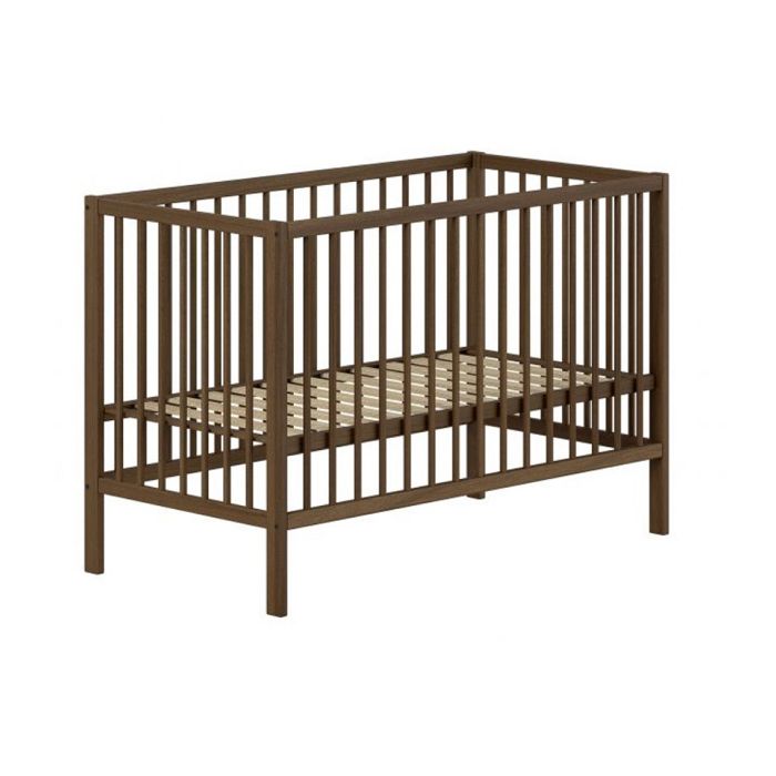 Lit bébé DINO 60x120 noyer - Sécurité et charme Lit bébé DINO 60x120 noyer - Sécurité et charme