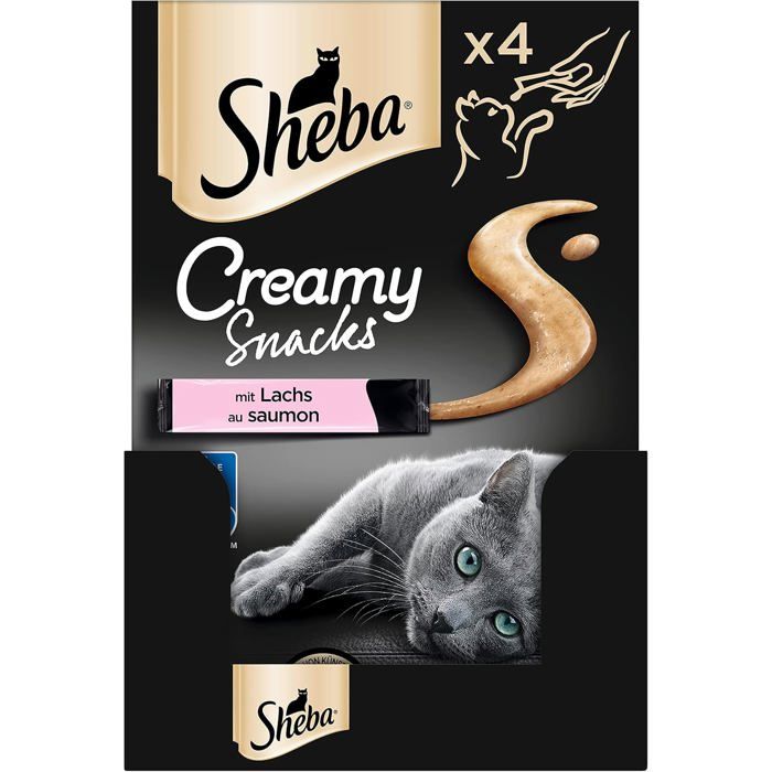 Comparer les prix de Friandises pour Chat - SHEBA - Sheba Creamy Snacks - Saumon - Bâtonnets à Léchers - 44 x 12 g