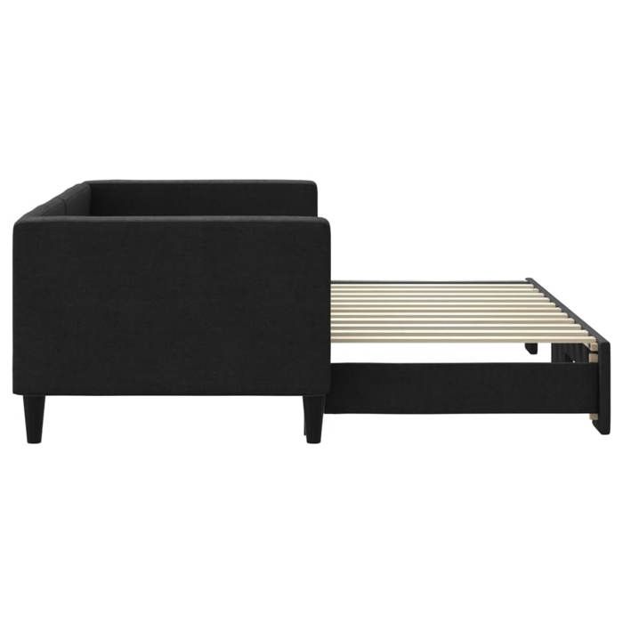 Cadre de Lit de repos - BURKE - Canapé-lit Simple - avec gigogne - sans matelas - 80x200 cm AA42