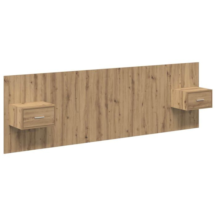 Tête de lit avec armoires - vidaXL - Chêne artisanal - Bois dingénierie - 257x325x80 cm - Rangements spacieux