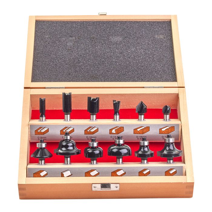 Tête de fraisage Milwaukee Jeu de fraises HM 8 mm tige pour défonçage 12 pièces - vue 2