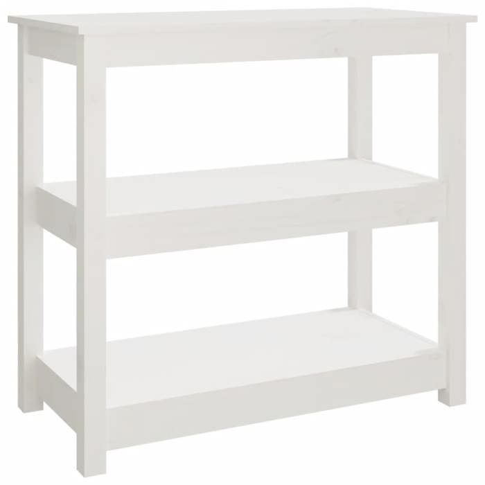 Top 2026@Table dappoint de salon Blanc - SWEETY® Table console Blanc 80x40x74cm - bois massif de pin 454761