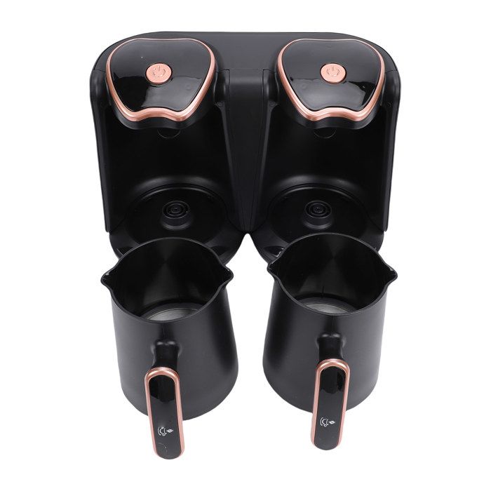 Shipenophy Cafetière Machine à café turque électrique 1200W double compartiment avec 2 tasses pour le electromenager cafetiere