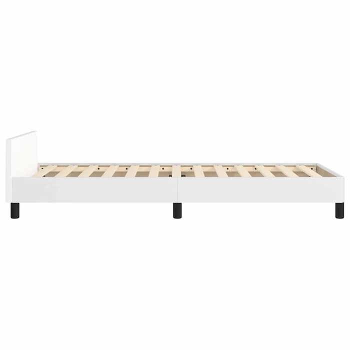 Elégant Cadre de lit 1 Place pour adulte Blanc - Cadre de lit avec tête de lit sans matelas blanc 90x190cm PRO682586200