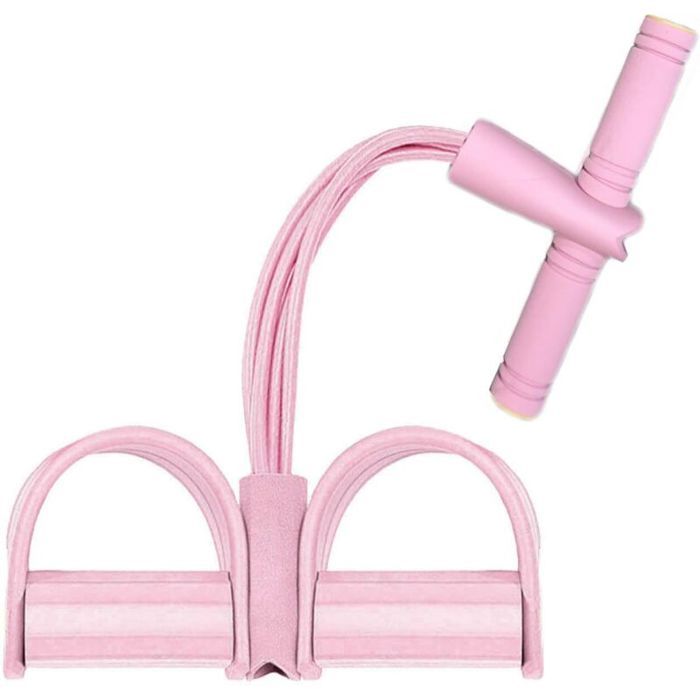 Bande de Résistance Musculation 6 Tubes avec Pédale – Élastique Sport Maison Fitness Extenseur Élastique avec Poignées Antidérapa