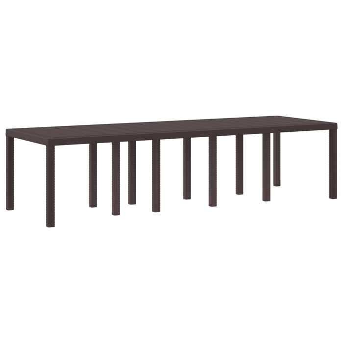 Marron Table de Jardin Marron 300x100x73 cm polyrotin - Mobilier de jardin LV14380 Marron Table de Jardin Marron 300x100x73 cm polyrotin - Mobilier de jardin LV14380