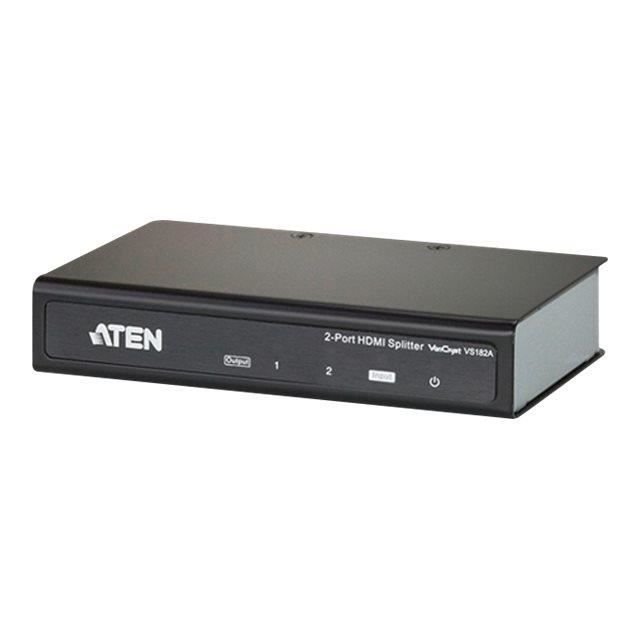 Répartiteur vidéo/audio HDMI 4K ATEN VS182A - 2 ports - Noir - Compatible HDCP - 3D - 4K - 2K