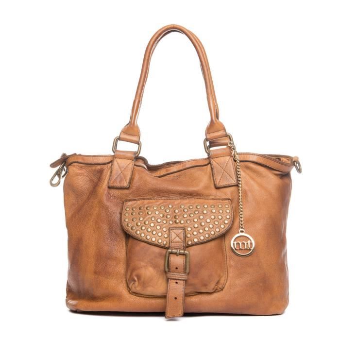 Mia Tomazzi Sac a main Cognac Sirio Pour Femme Cdiscount Bagagerie Maroquinerie