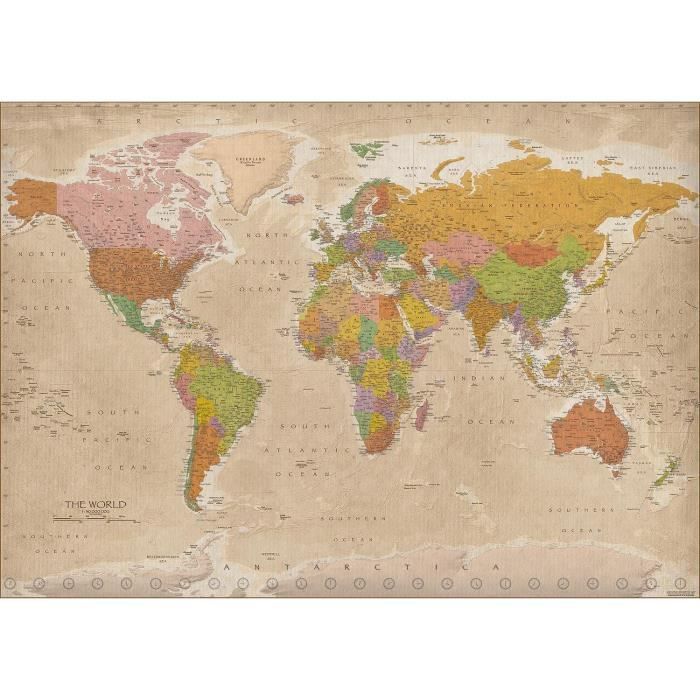 WORLD MAP CARTE DU MONDE Vector Style XXL Poster Home Deco Salon 252cmX150 WORLD MAP CARTE DU MONDE Vector Style XXL Poster Home Deco Salon 252cmX150